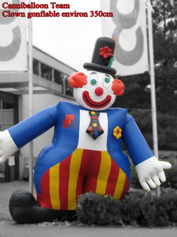 Mascotte Clown, hauteur env.350 cm